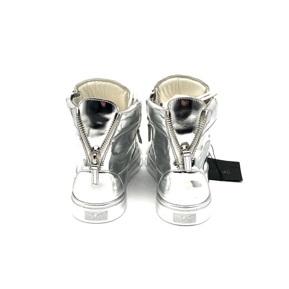Giuseppe Zanotti Metallic Silver High Tops - NWT - Picture 5 of 9